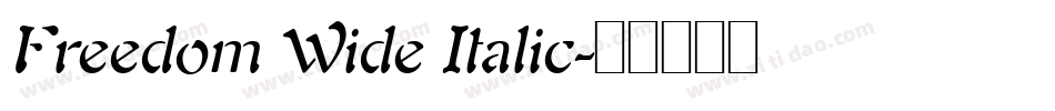 Freedom Wide Italic字体转换